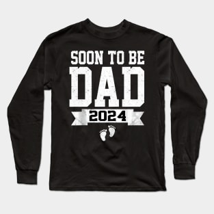 Soon to Be Dad 2024 Pregnancy Announcement New Dad Long Sleeve T-Shirt